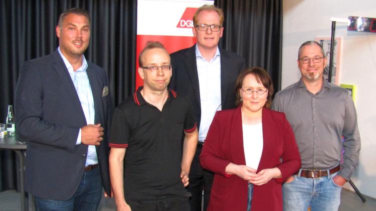 vl. Sebastian Dietrich (FDP), Dirk Tegtmeier (Linke), Georg Papsch (CDU), Claudia Schüßler (SPD), Jan Pfalzer (Grüne)